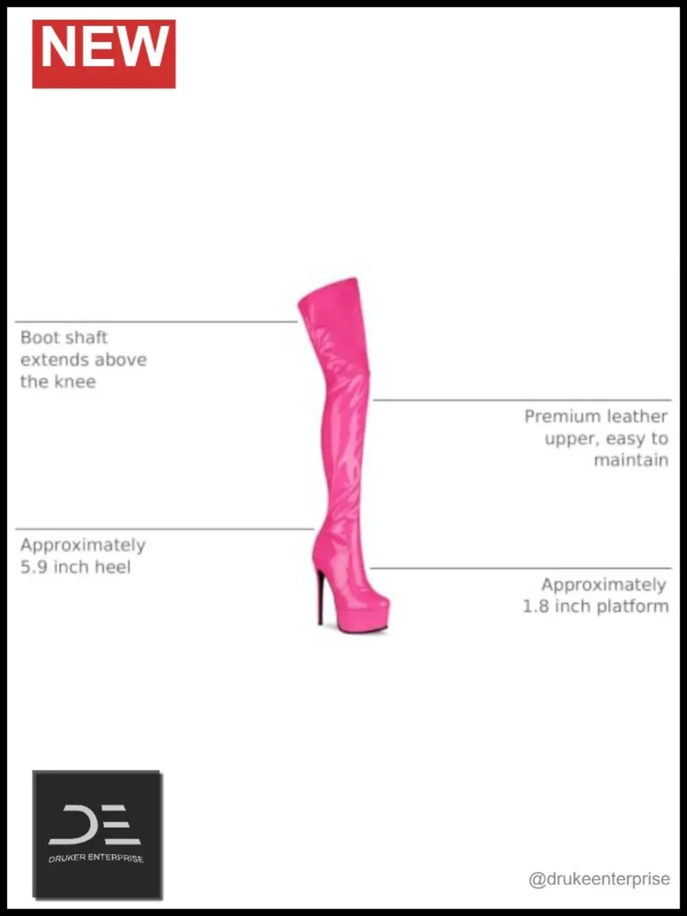 Stiletto Heel Over the Knee Boots Zip Round Toe Faux Leather Party Boots